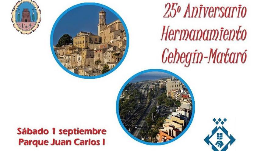 Cartel del 25 aniversario del hermanamiento.