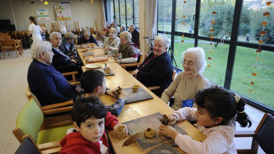 Intre dunha actividade onte, na residencia.