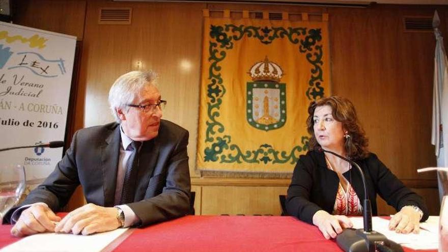 Miguel Ángel Cadenas y Carmen Llombart, ayer en Mariñán.