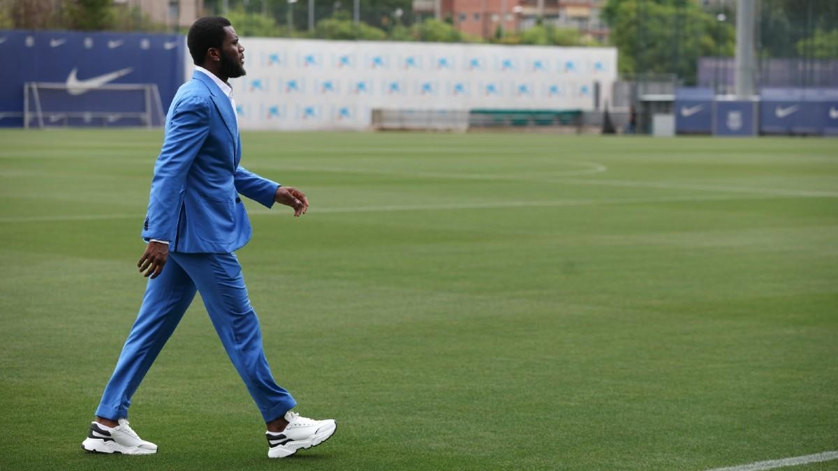 Franck Kessié ha sido presentado como nuevo futbolista del Barça en la Ciutat Esportiva Joan Gamper