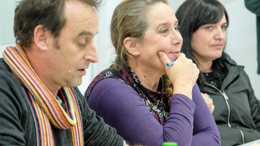 Vericad, De Sans y Romero, durante una asamblea.