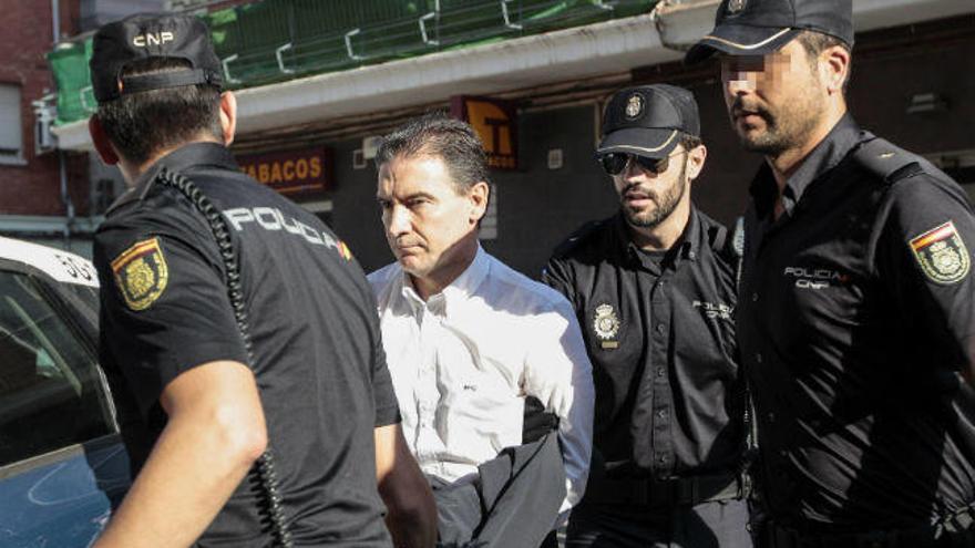 Serafín Castellano durante su detención el pasado mes de mayo