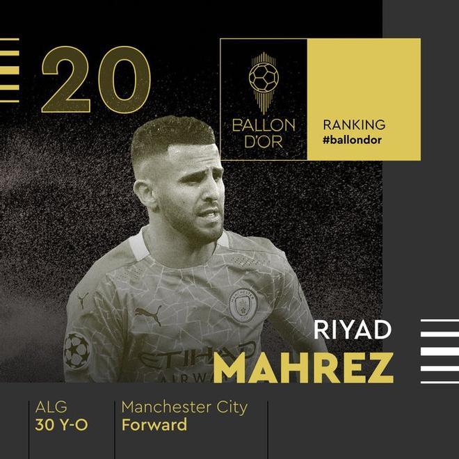 20 - Riyad Mahrez (Balón de Oro)