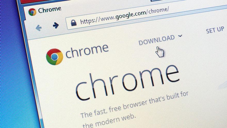 Una pantalla del navegador Chrome.