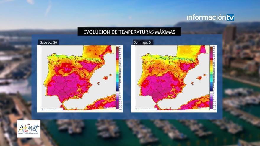 El tiempo del fin de semana en Alicante: noches tropicales y máximas de 36 grados