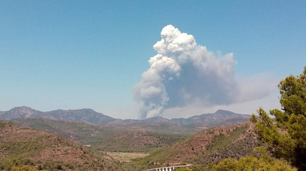 Imagen del incendio de Artana