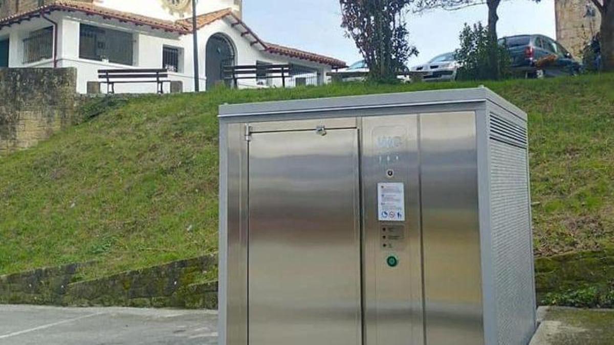 El aseo público instalado en Tazones.