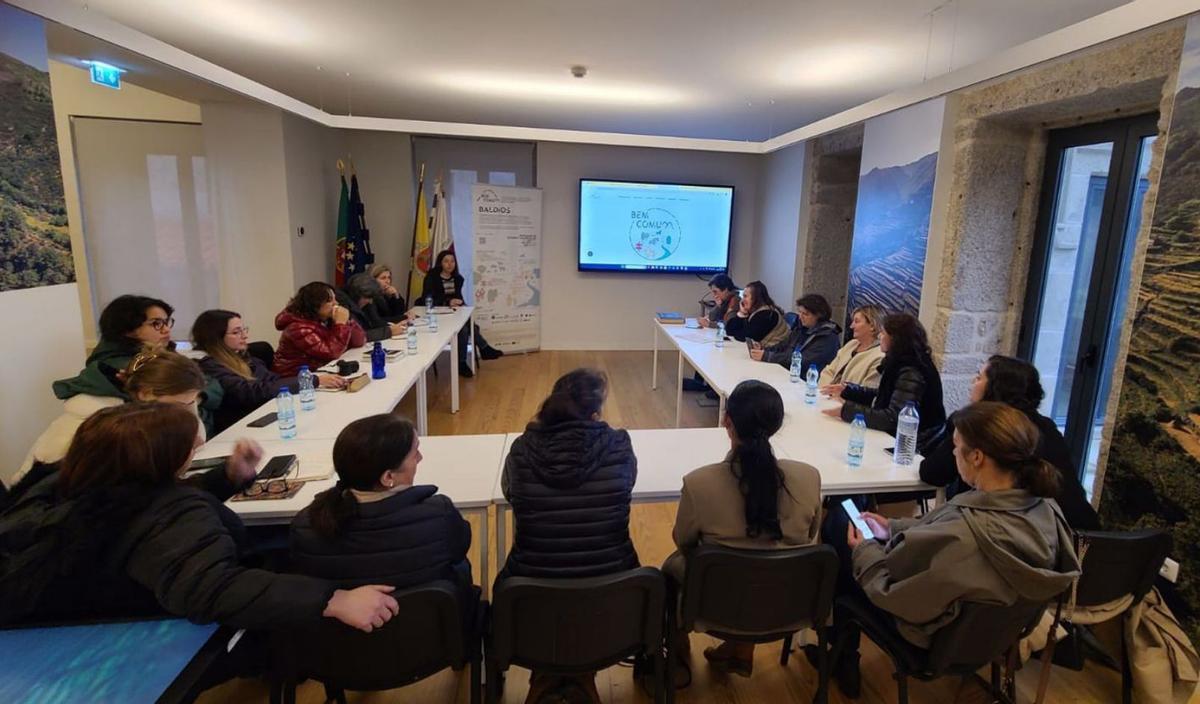 Ganaderas participan en las jornadas que se han desarrollado en Portugal. |