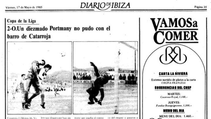 Diario de Ibiza se hizo eco de la remontada en 1985.