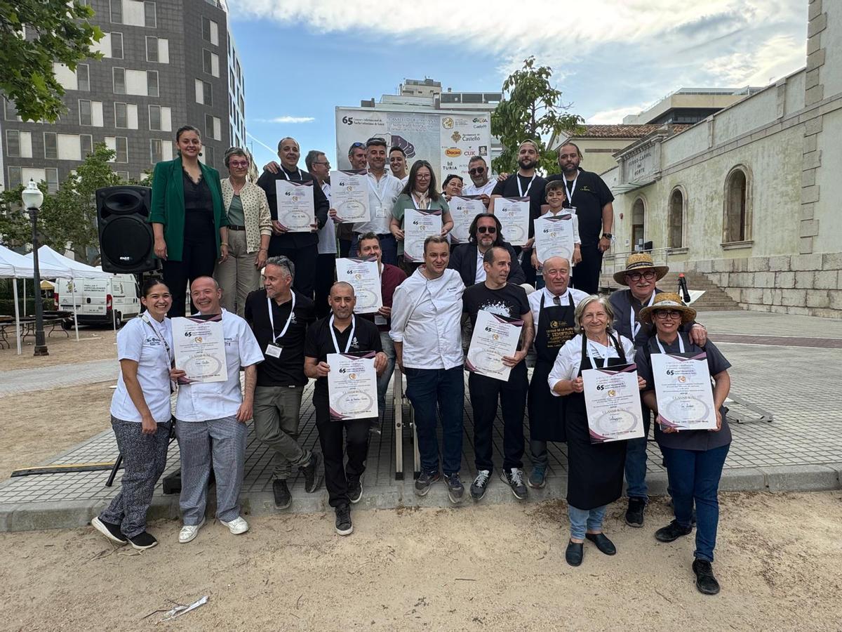 Los cocineros que se han ganado un plaza en la gran final, este lunes, en Castellón.