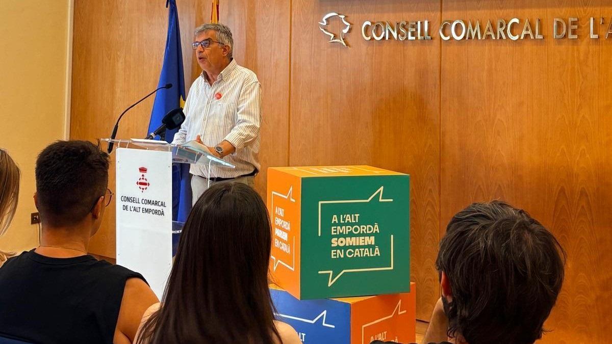 Josep Maria Bernils durant la presentació de la iniciativa.