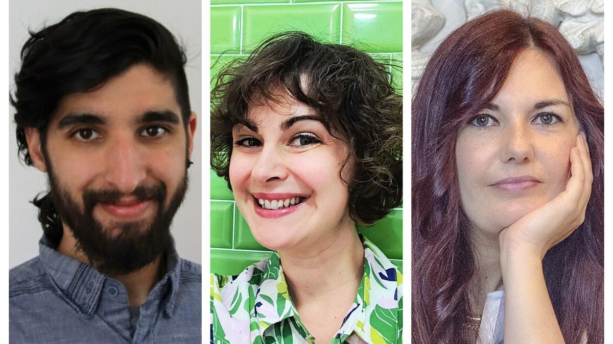 De izquierda a derecha, Cristian Moyano, Laura Vila y Ledicia Costas.