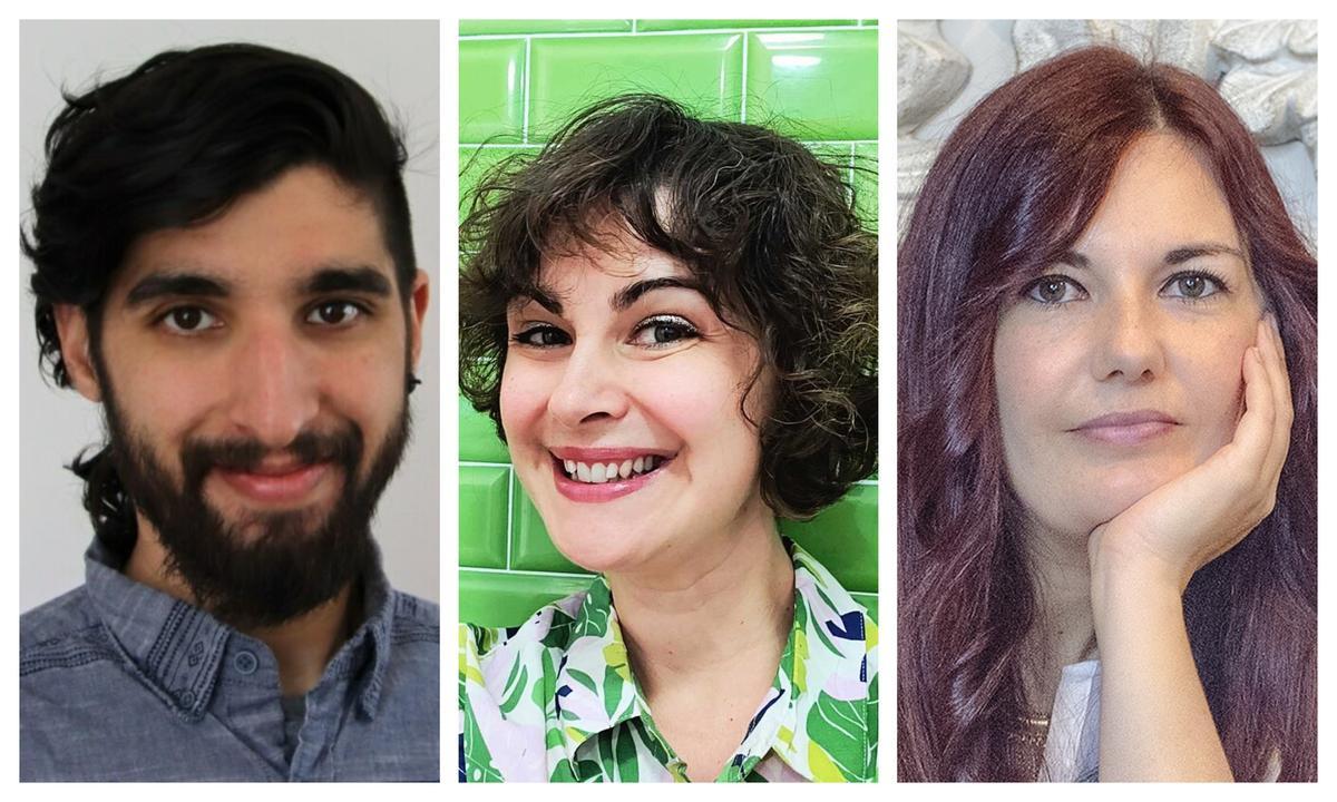 De izquierda a derecha, Cristian Moyano, Laura Vila y Ledicia Costas.