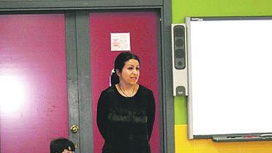 Los niños, ayer, en el colegio San Félix, durante las jornadas.