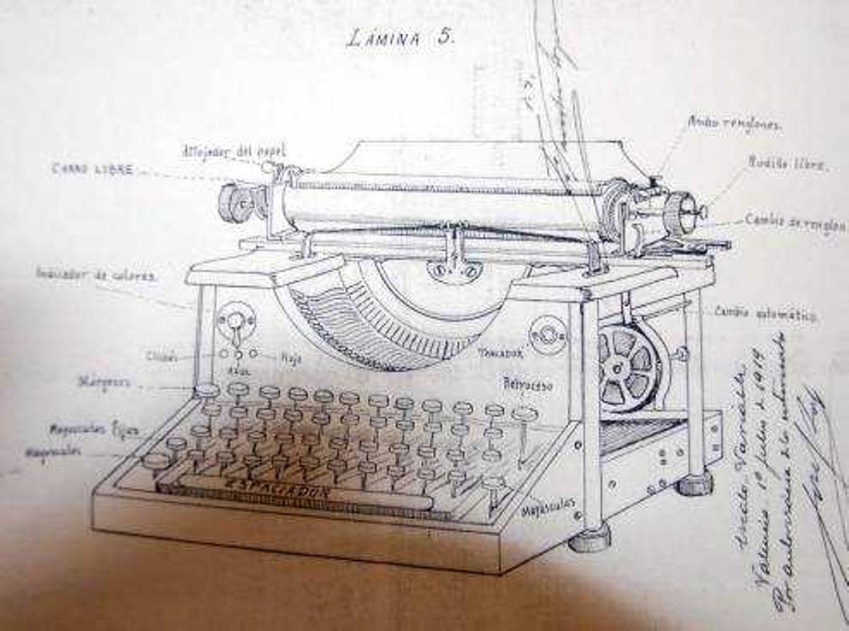 La primera máquina de escribir "nació" en Alicante