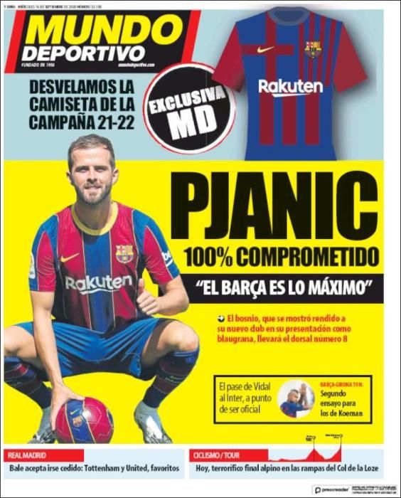 Portada MUNDO DEPORTIVO miércoles 16/09/2020