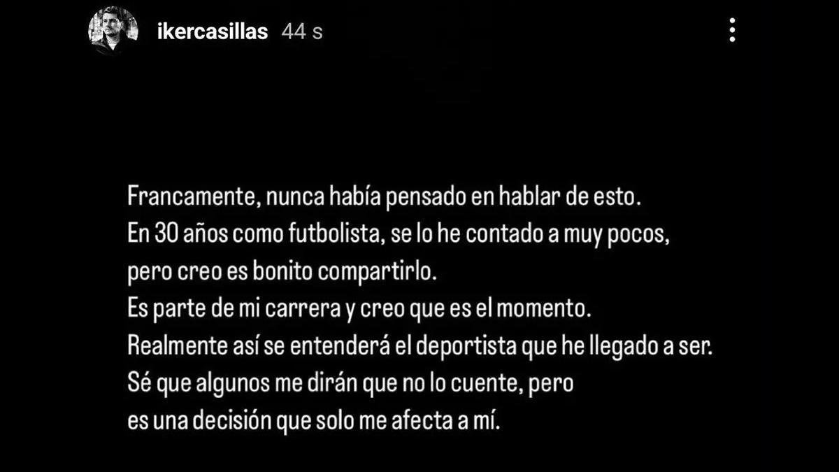 El mensaje de Iker Casillas
