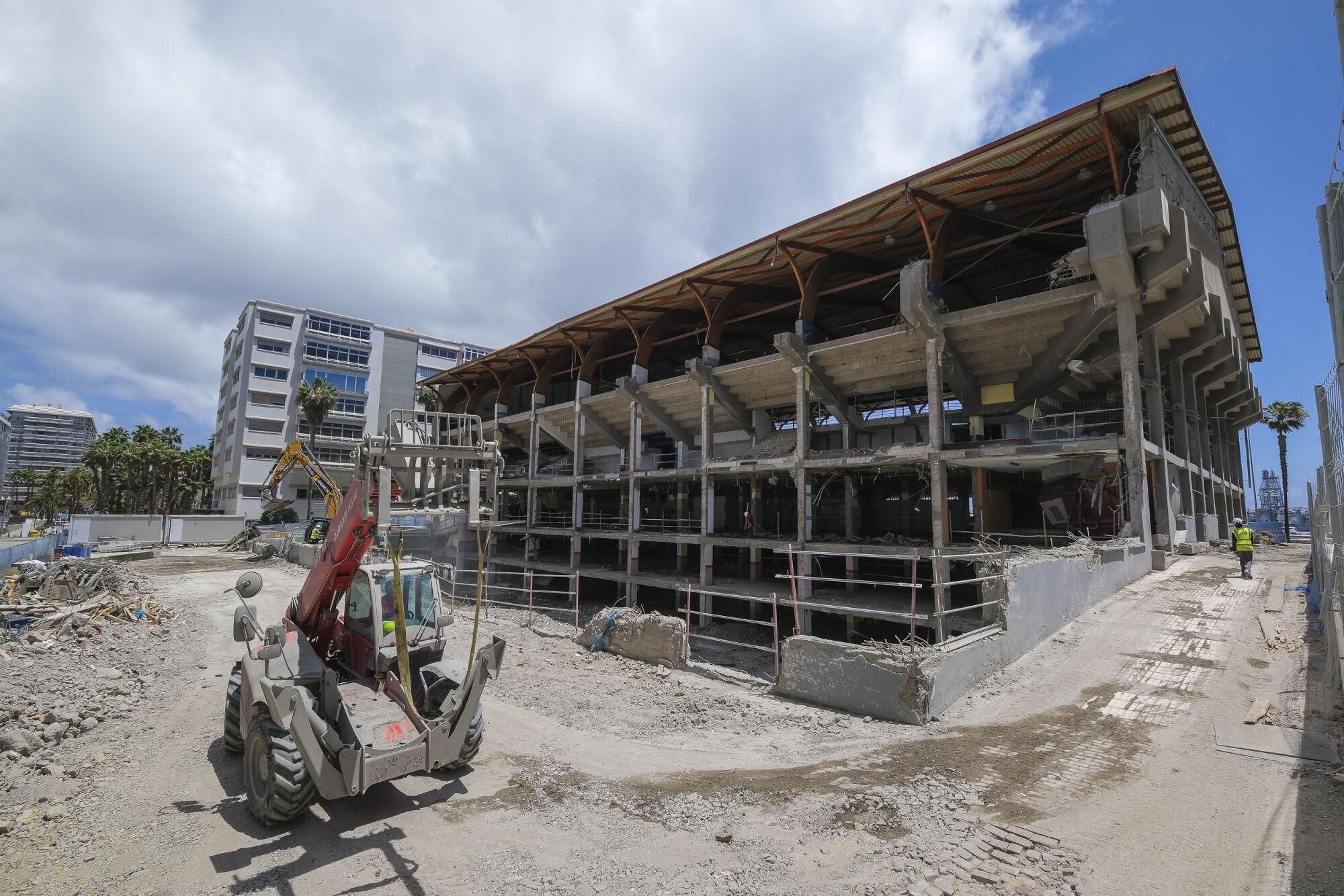 Estado de las obras de demolición del Centro Insular de Deportes