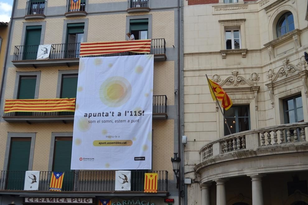 Berga viu immersa en els preparatius de la Diada