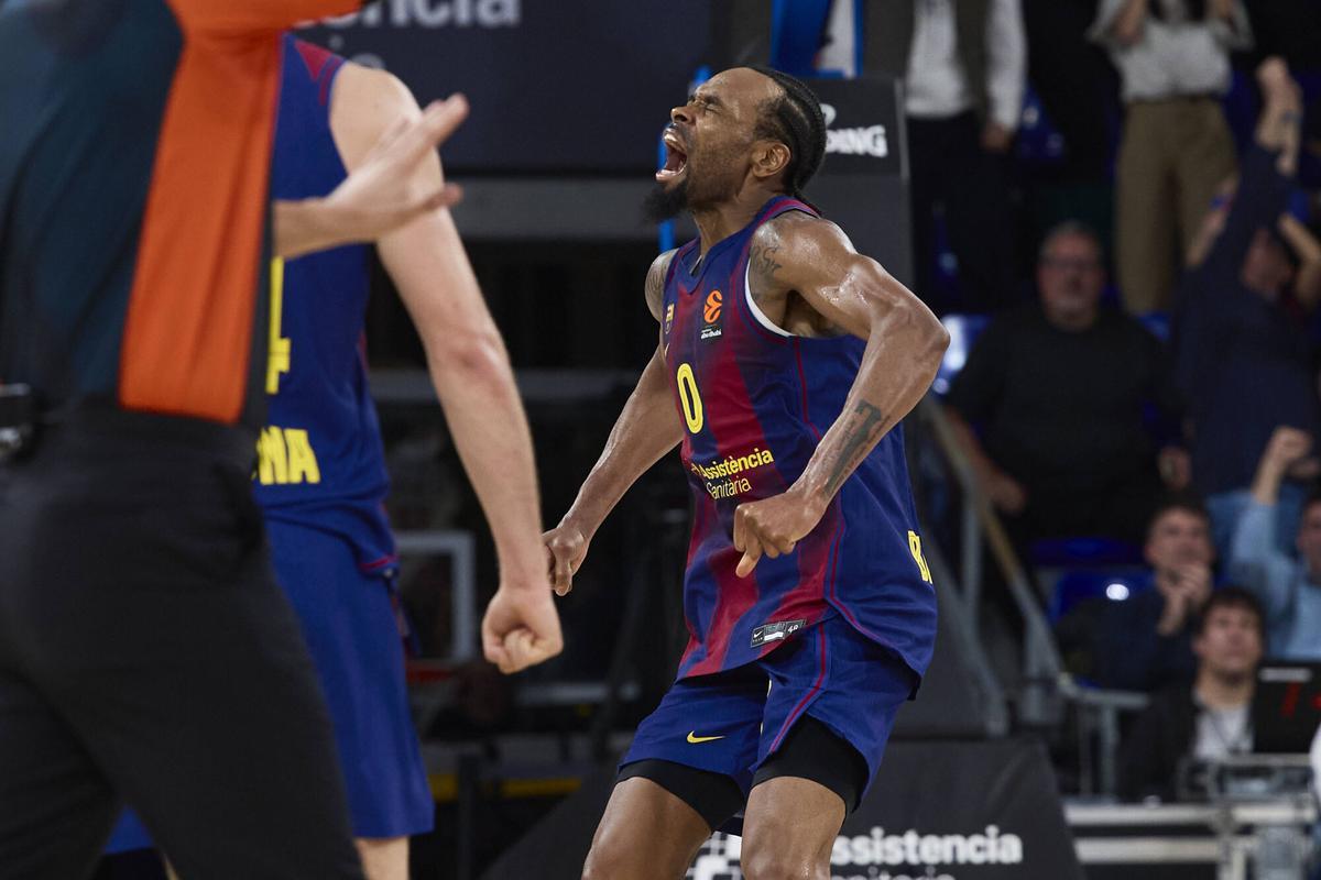 Kevin Punter celebra una de sus canastas.