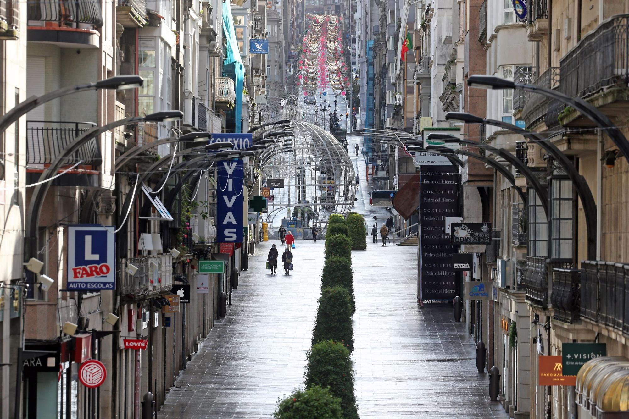 Día de fuertes vientos y lluvia en Vigo