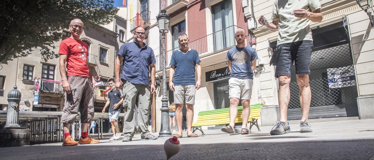 Soler, Salla, Fius, Ferrer i Muncinill a la presentació de la vintena edició de la Setmana de Jocs al Carrer