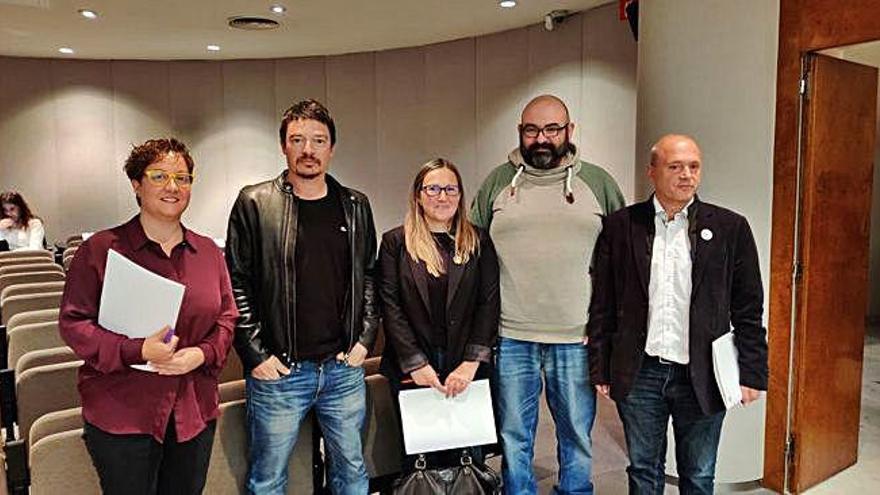 Representants d&#039;ERC al ple de la Diputació, ahir