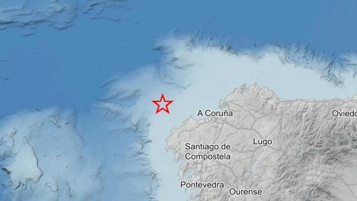 La costa de la provincia de A Coruña registra un terremoto de magnitud 3,3
