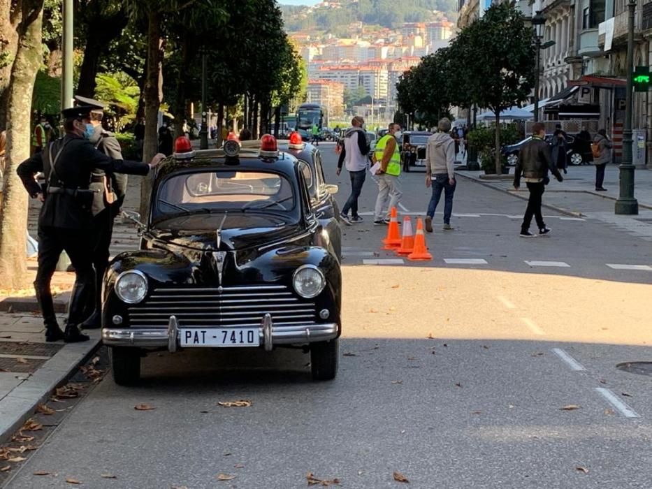 Momentos del rodaje de la serie de Amazon en Vigo. // FdV