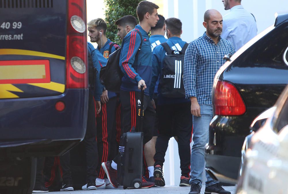 La Roja se concentra en el hotel malagueño de cara al partido amistoso ante Costa Rica en el estadio de La Rosaleda