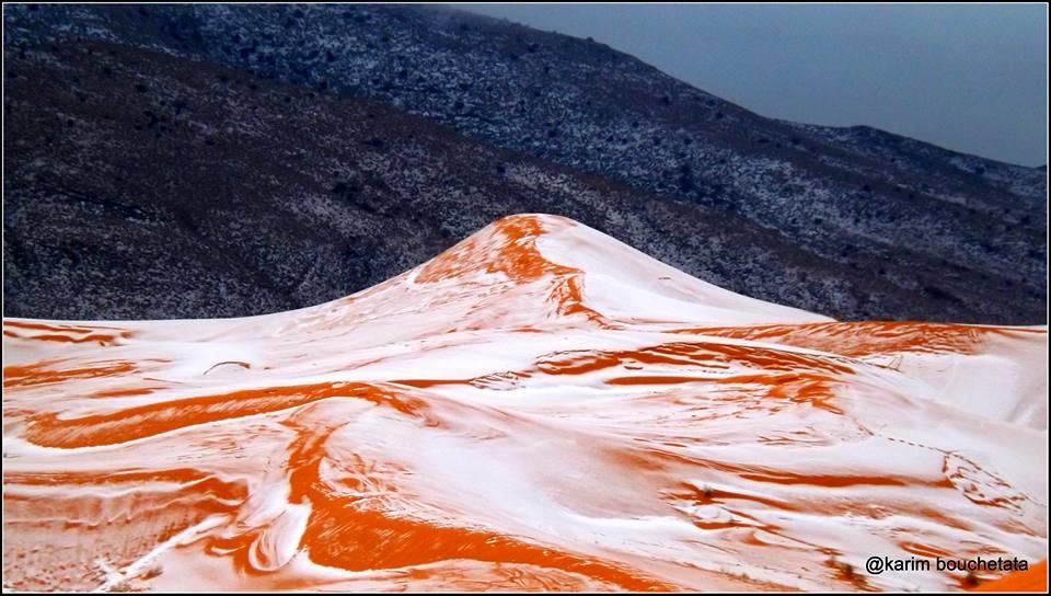 Nieve en el desierto del Sáhara