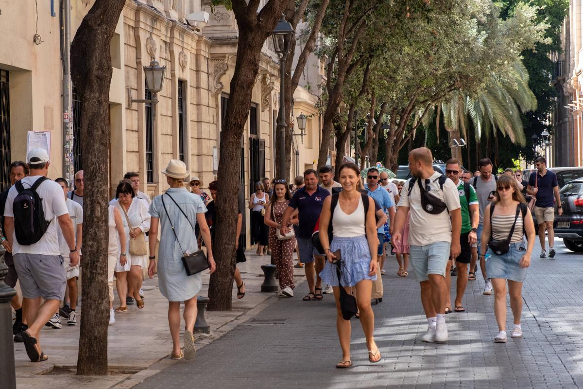 El centro de Palma, lleno de turistas