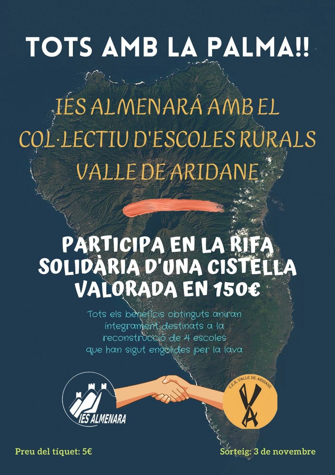 Imagen del cartel en el que se promociona la iniciativa solidaria del IES de Almenara.