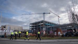 Obras del nuevo centro penitenciario abierto de la Zona Franca, en Barcelona