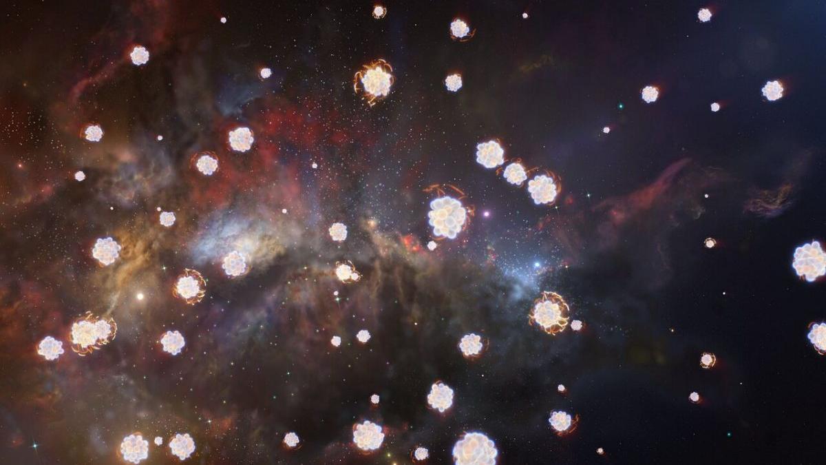 Elementos químicos en una nube de gas distante, que pertenecen a las primeras estrellas que surgieron luego del Big Bang.