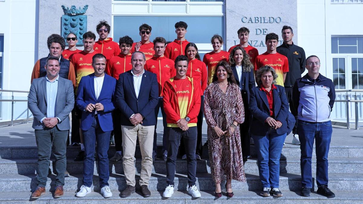 La selección española de triatlón en Lazarote con Xavi Cabanilles Añó  en sus filas