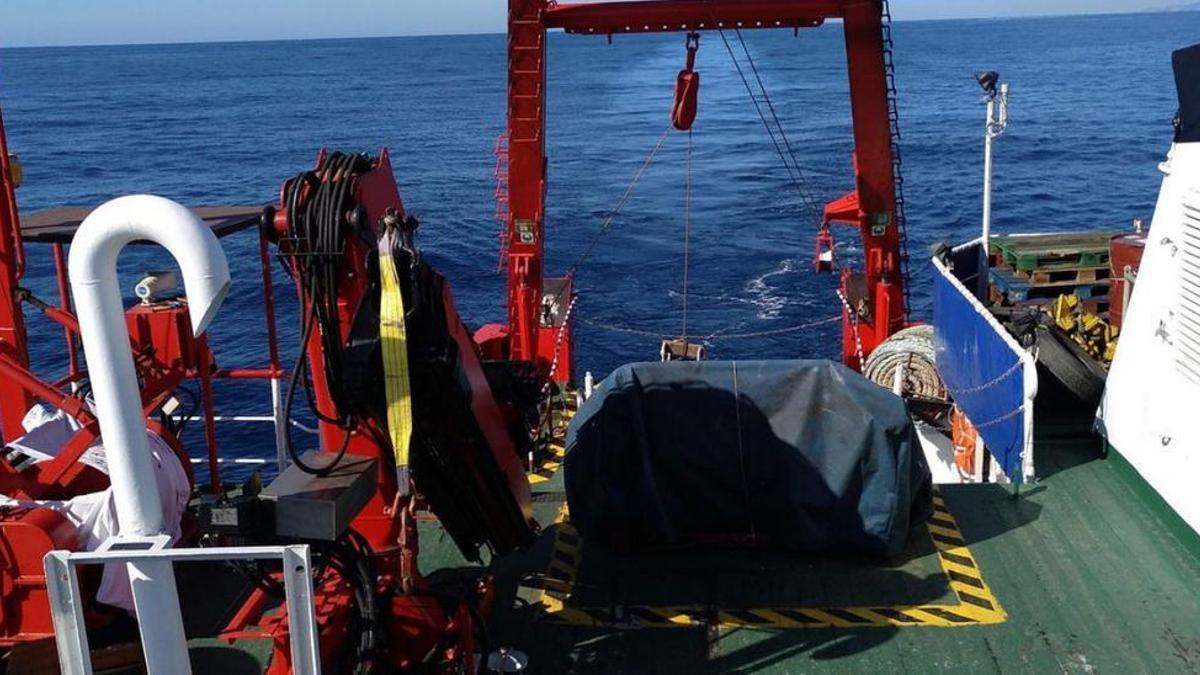 Cubierta del buque oceanográfico “García del Cid”, del CSIC.