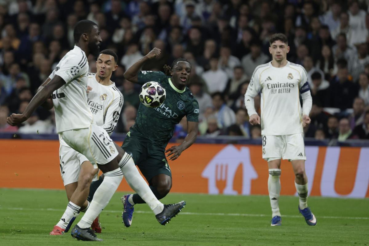 Un instante del Real Madrid 3 - 0 Manchester City de la ida de octavos en Champions.