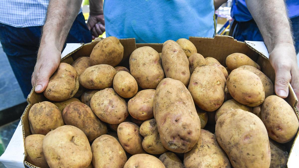 Caja de papas, el alimento que más se ha encarecido durante el último año en el Archipiélago.