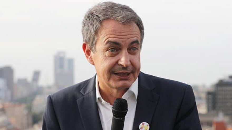 Zapatero en su última visita a Venezuela.