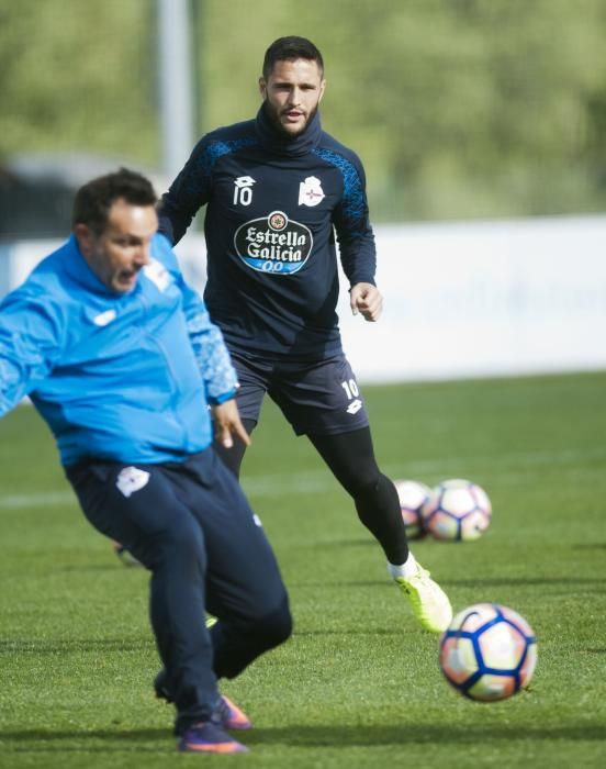 El técnico rebajó la intensidad a dos días de visitar al Valencia. La reincoporación de Celso Borges ha sido la prinicpal novedad.