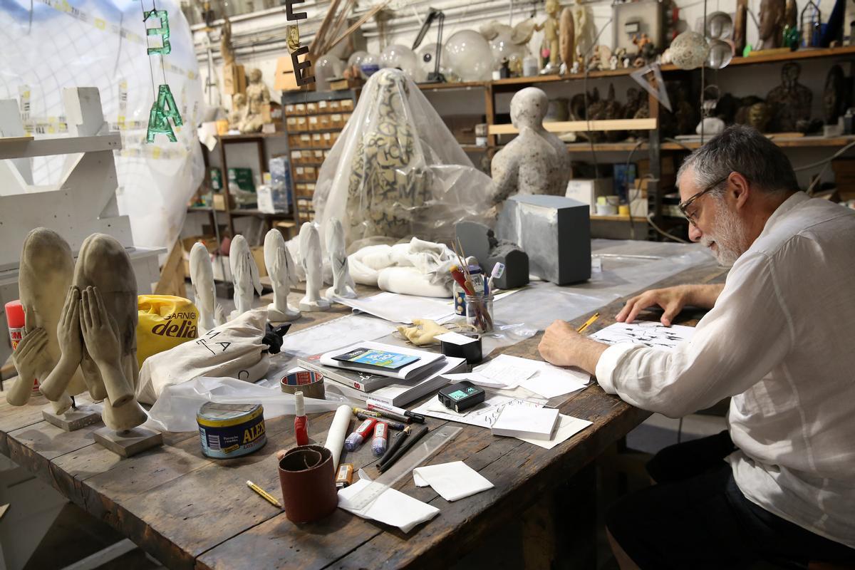 Jaume Plensa, en su estudio.