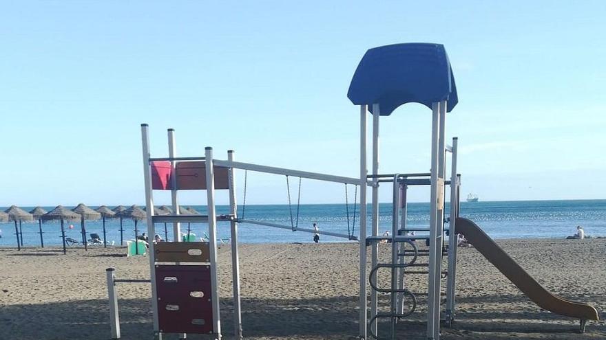 Cuatro nuevos castillos infantiles en los parques de la playa de La Malagueta