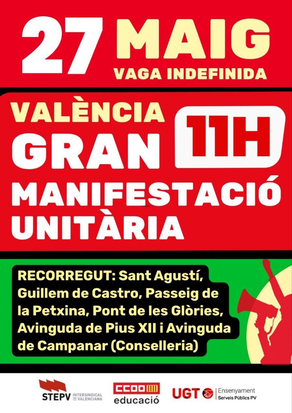 Manifestación educación.