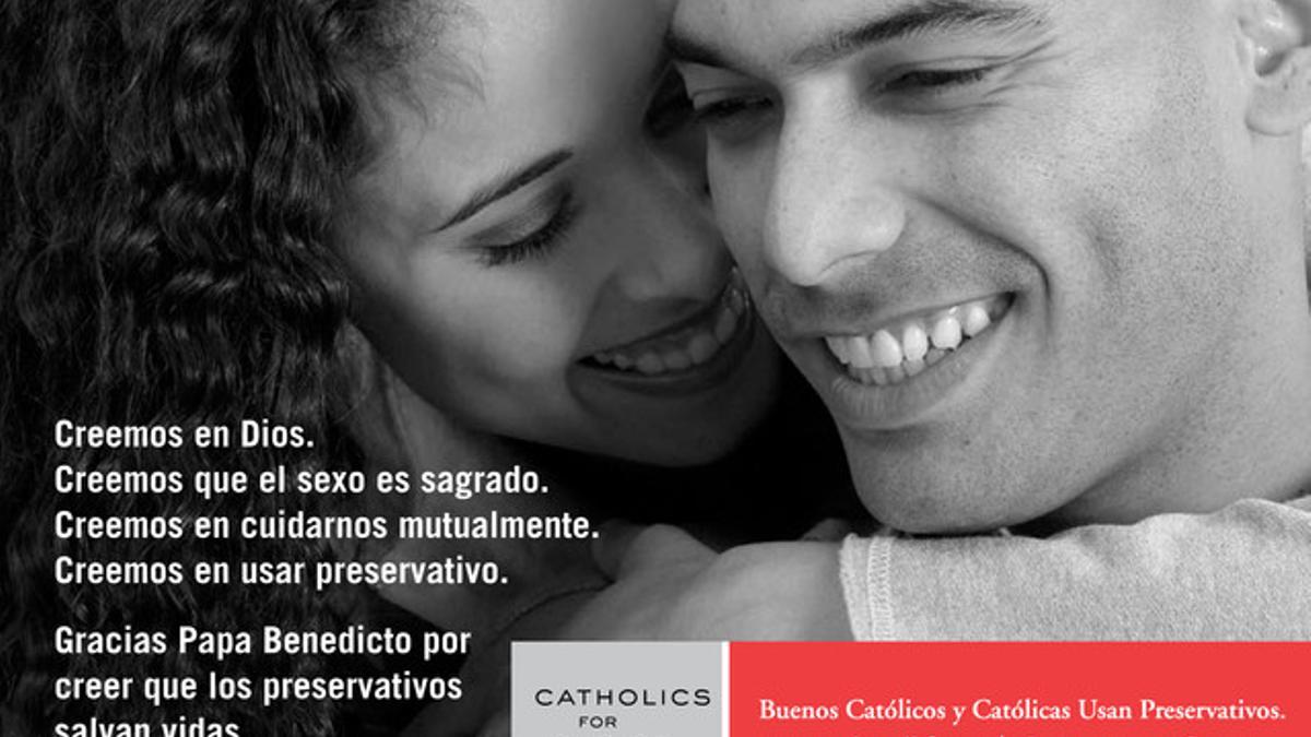 Cartel de la campaña publicitaria de la oenegé Catholics for Choice vetada por Publimedia