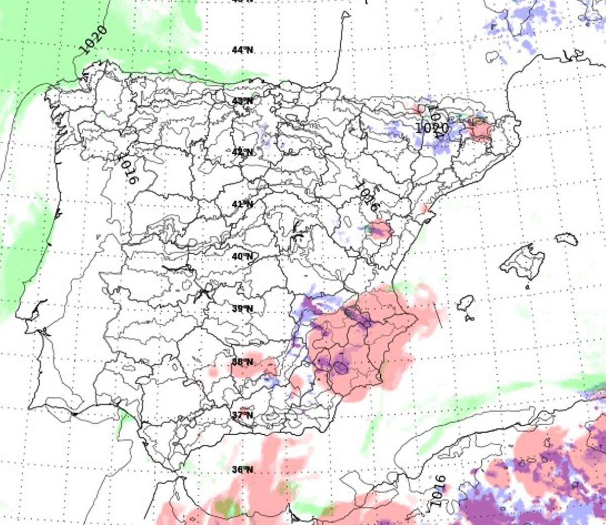 Mapa de nubosidad de la Aemet para el 12 de agosto