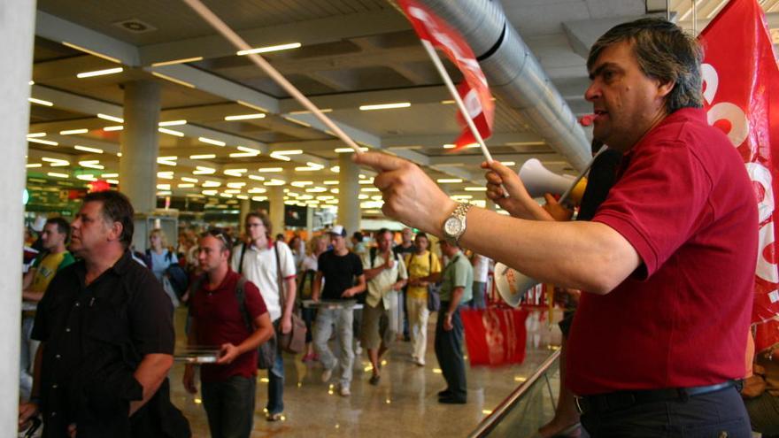 Archivbild eines Streiks auf dem Flughafen Mallorca.