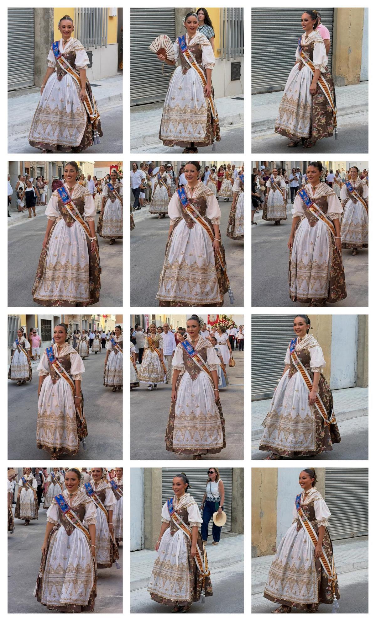 Las doce falleras de la corte, al completo