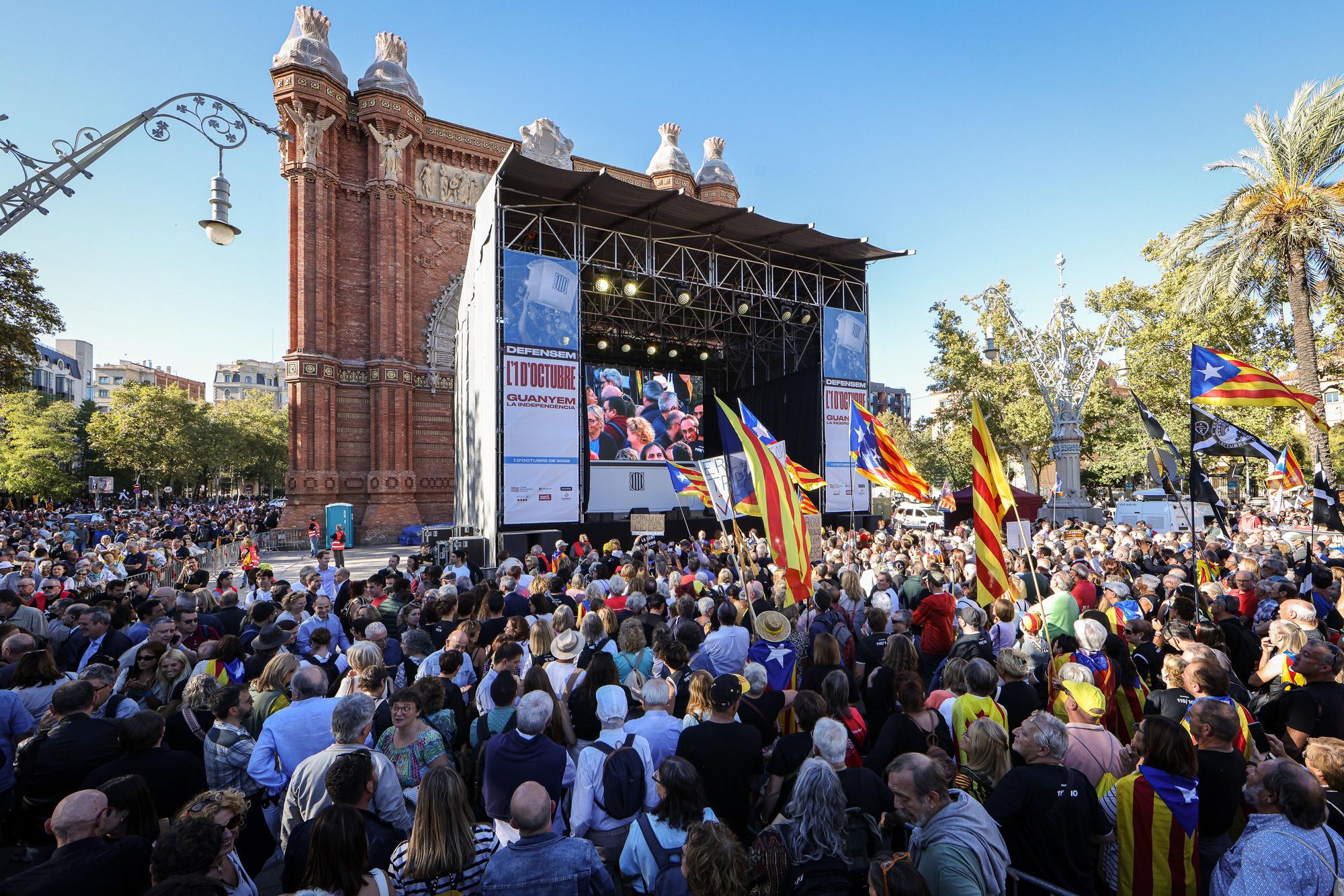 Commemoració dels 5 anys de l'1-O a Barcelona