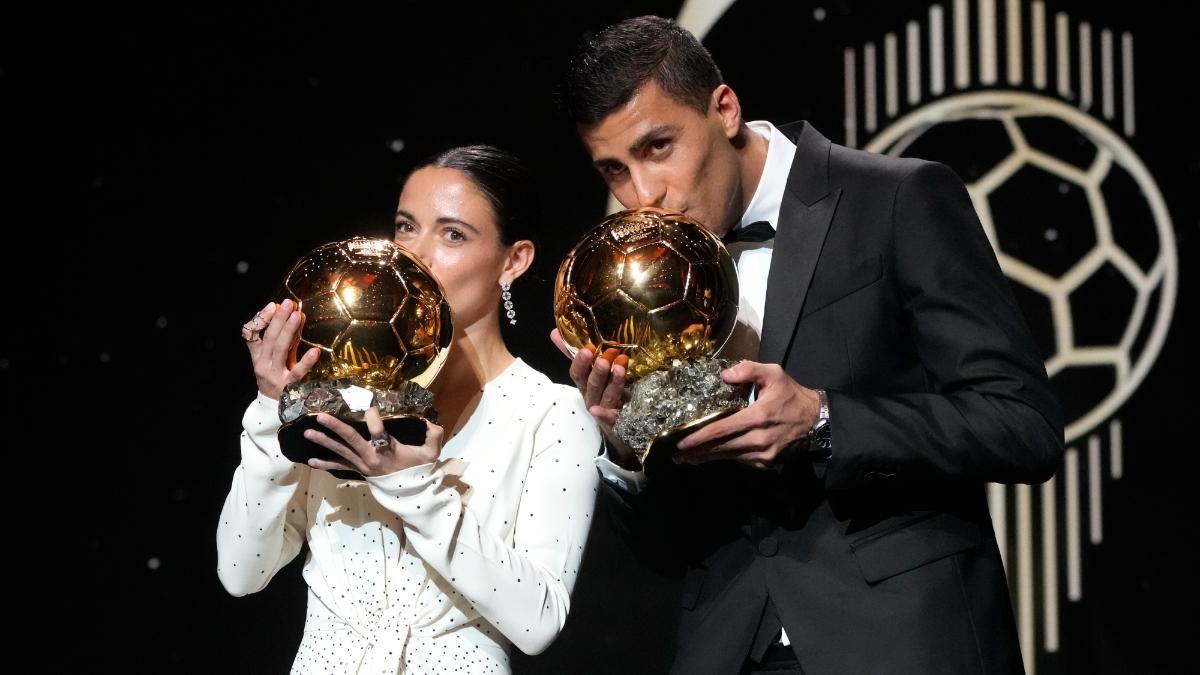 Aitana Bonmatí y Rodrigo Hernández, ganadores del Balón de Oro 2024